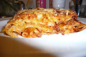 stukje lasagne